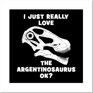 Argentinosaurus fossil skull Posters and Art